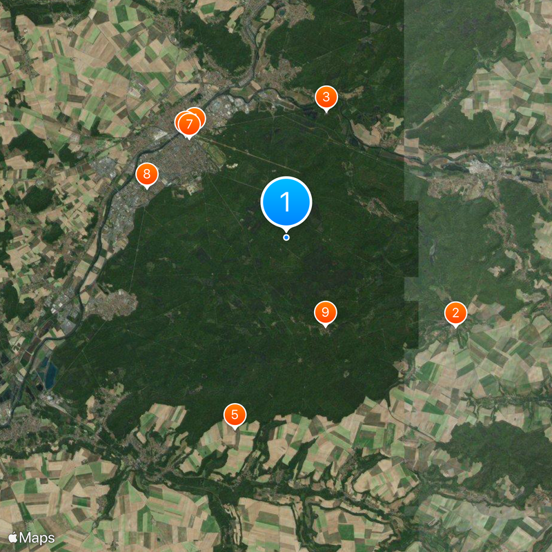 Forest of Compiègne Karte