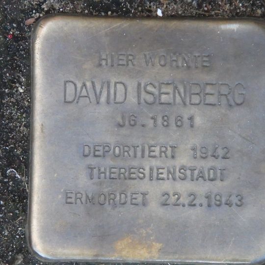 Stolperstein en memoria de David Isenberg