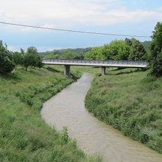 Western bridge of road I/50 over the Olšava in Veletiny