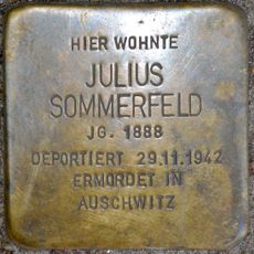 Stolperstein à la mémoire de Julius Sommerfeld