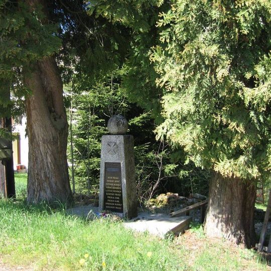 Pomník padlým v 1. sv. válce ve středu obce Náhlov