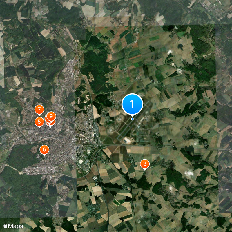 Évreux-Fauville Air Base Map