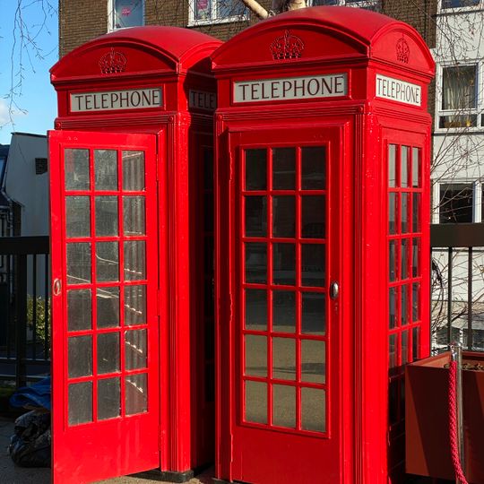 Pair Of K2 Telephone Kiosks To The East Of Battersea Arts Centre