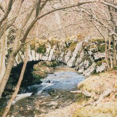Packhorse bridge across Crook Gill, 530m south west of Mount Pleasant Farm