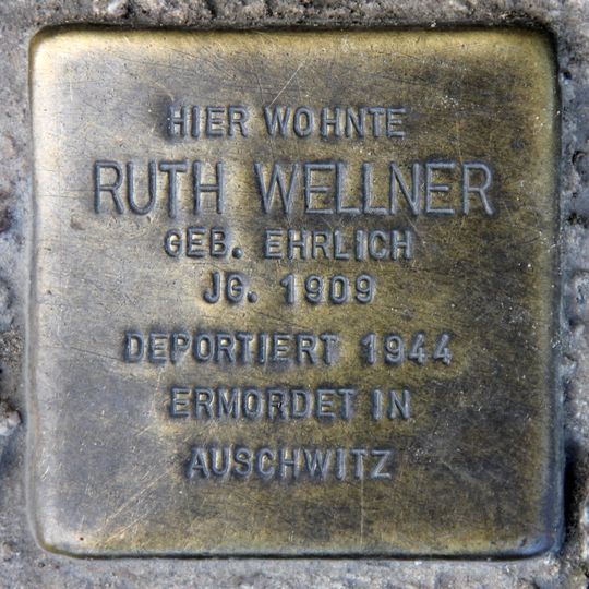 Stolperstein à la mémoire de Ruth Wellner