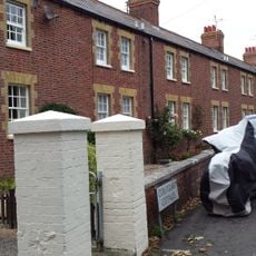 Coastguard Cottages With Boundary Wall And Piers