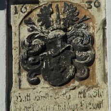 Wappenstein mit Inschrift