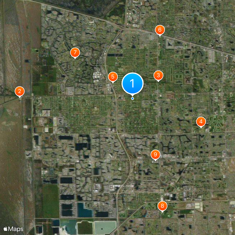 Southwest Ranches Map