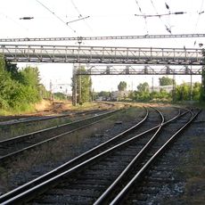 Heat line bridge over the Praha-Malešice station