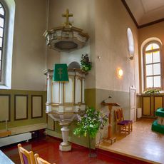 Pulpit of Pēterupes Lutheran church in Saulkrasti
