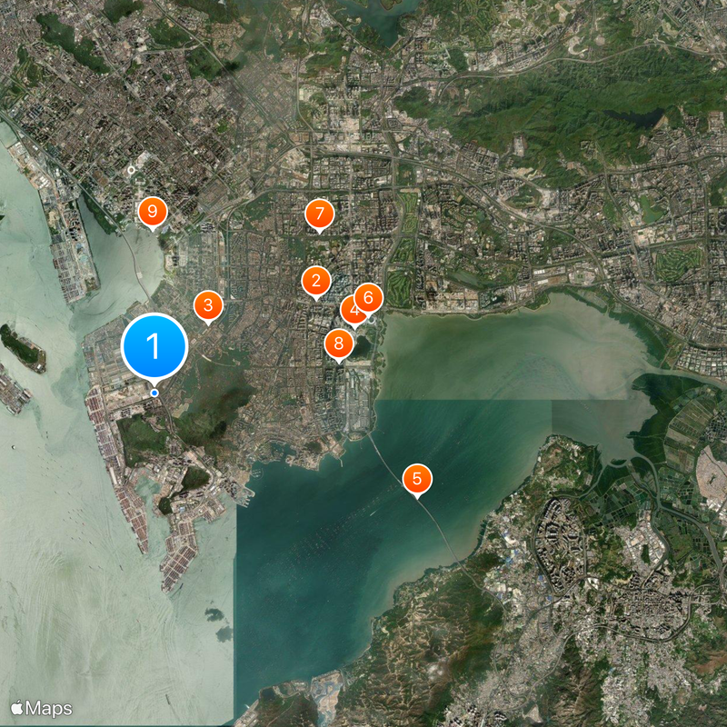 Port of Shenzhen Map