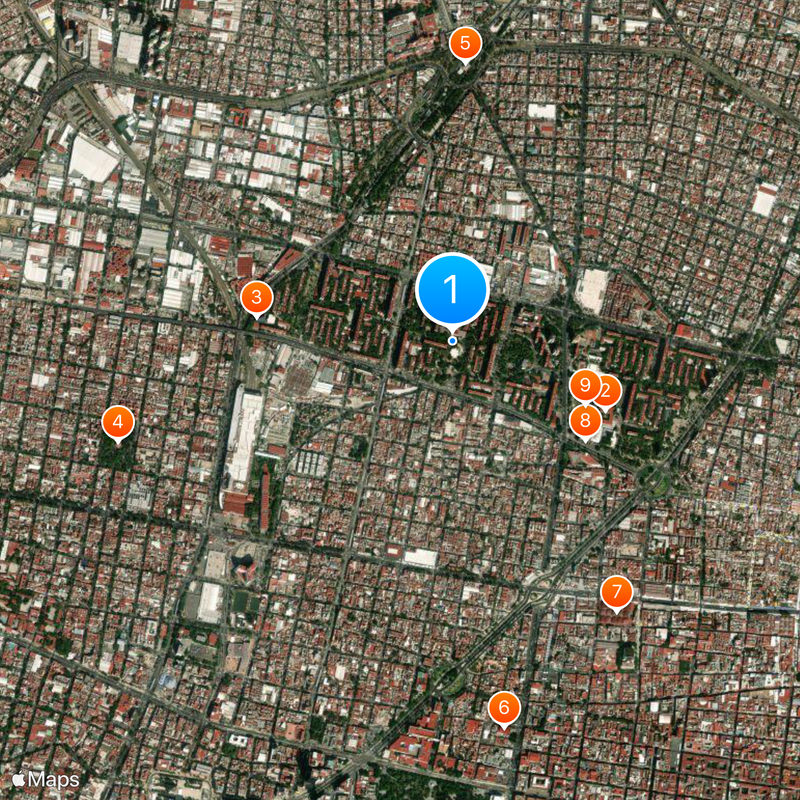 Conjunto Urbano Nonoalco Tlatelolco Map