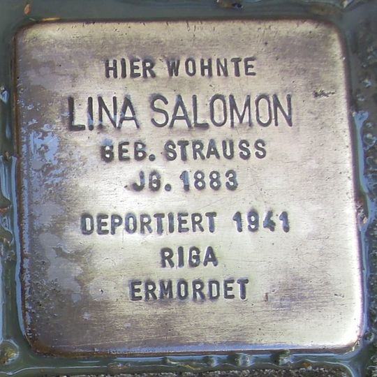Stolperstein en memoria de Lina Salomon