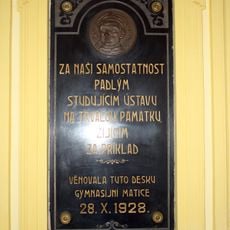 Pamětní deska gymnazijní matice v Třebíči