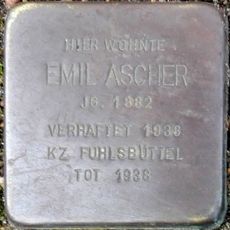 Stolperstein en memoria de Emil Ascher