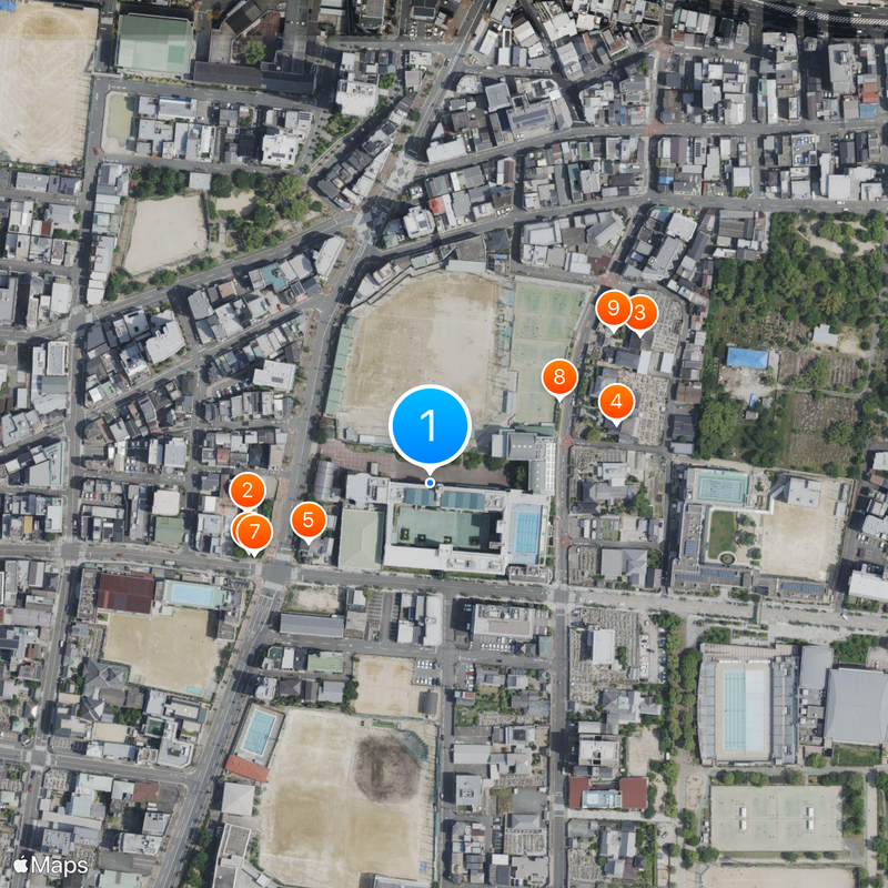 Osaka Meisei Gauen Map