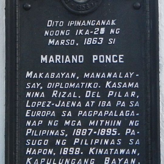 Mariano Ponce historical marker