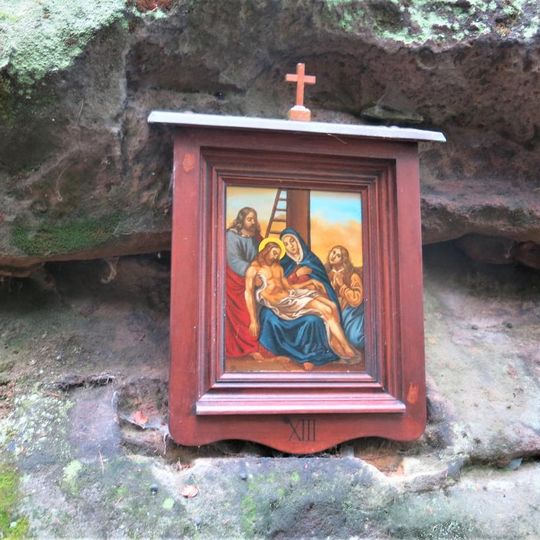 Obrázek XIII. zastavení křížové cesty v areálu Bratrského oltáře