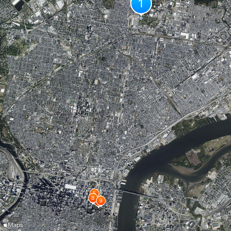 Comté de Philadelphie Carte