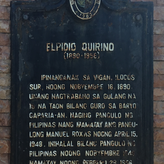 Elpidio Quirino historical marker